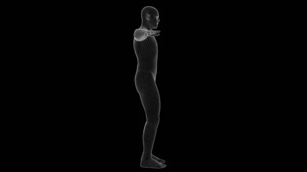 Illustratie Van Een Man Xray Hologram — Stockfoto