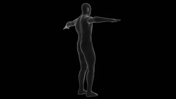 Illustratie Van Een Man Xray Hologram — Stockfoto