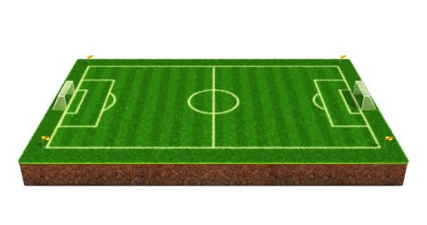 Animation Soccer Field Alpha — Stock Video