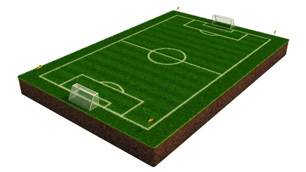 Illustrazione Campo Calcio — Foto Stock