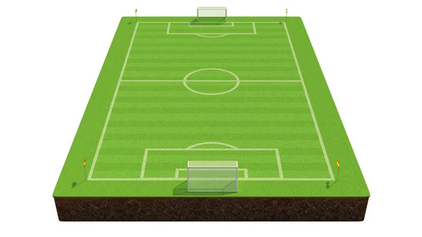 Illustratie Van Een Voetbalveld — Stockfoto