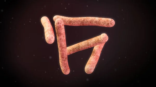 Illustration Mycobacterium Tuberculosis Bacteria — Stock Photo, Image