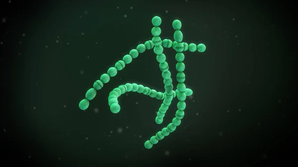 Illustration Eines Streptococcus Pyogenes Bakteriums — Stockfoto