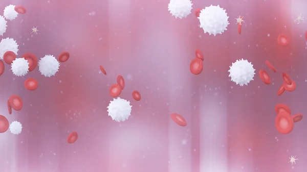 血液の赤血球白血球と血小板の イラストレーション — ストック写真