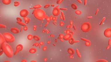 kırmızı kan hücre 3D çizimi