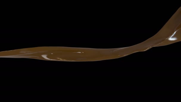 Çikolata Akışının Alfa Tabaka Ile Animasyon — Stok video