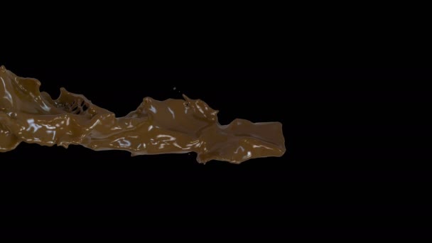 Animation Flux Chocolat Avec Couche Alpha — Video