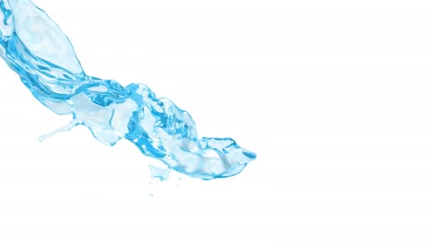 带阿尔法层的蓝色水流的 — 图库视频影像