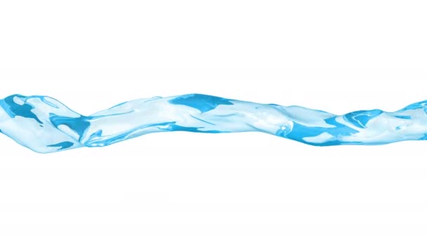 アルファ層を持つ青い水の流れの3Dアニメーション — ストック動画