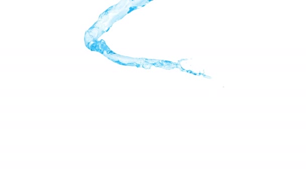 Анимация Синего Потока Воды Альфа Слоем — стоковое видео