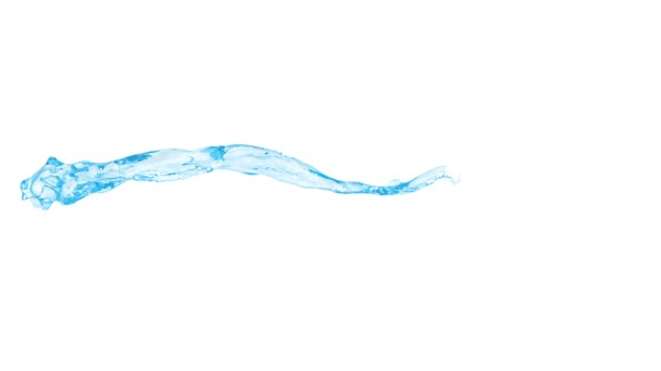 Анимация Синего Потока Воды Альфа Слоем — стоковое видео