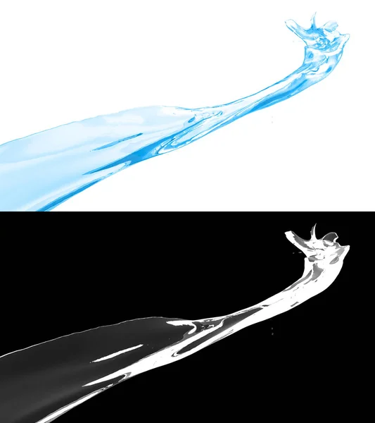 Illustration Eines Blauen Wasserflusses — Stockfoto