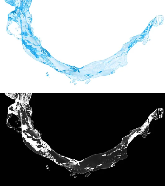Illustration Eines Blauen Wasserflusses — Stockfoto