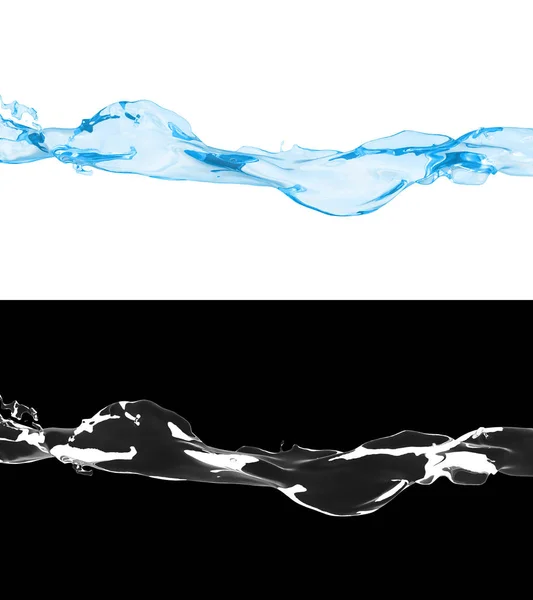 Kék Víz Áramlását Illusztrációja — Stock Fotó
