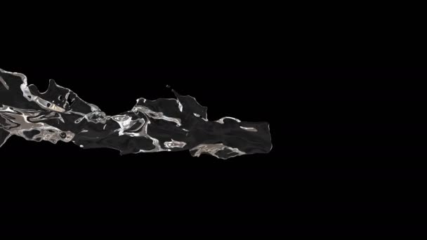 アルファ層を持つ水の流れの3Dアニメーション — ストック動画