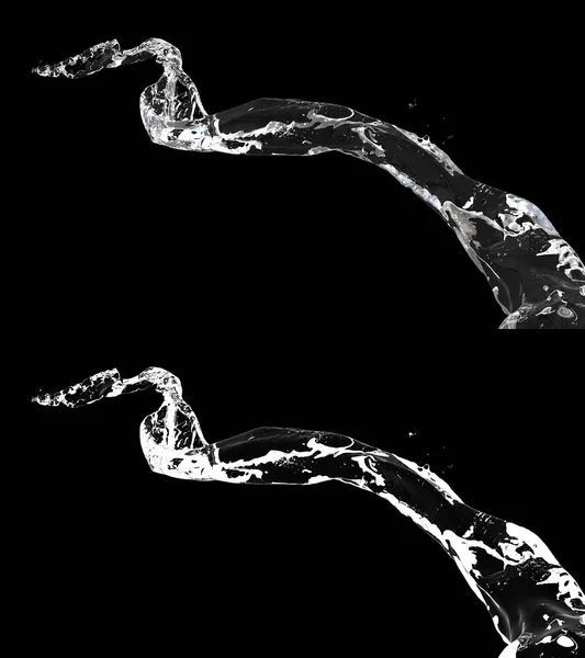 Illustration Eines Wasserflusses Mit Alpha Schicht — Stockfoto