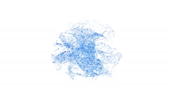 Animation Une Éclaboussure Eau Bleue Avec Couche Alpha — Video