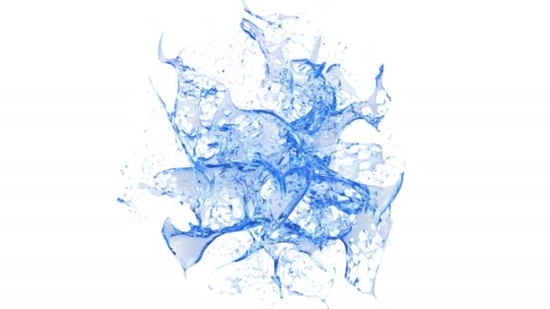 Κινούμενα Σχέδια Ενός Γαλάζιου Νερού Στρώση Άλφα — Αρχείο Βίντεο