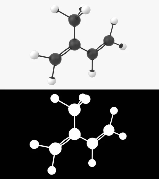 Illustration Isoprenmolekyl Gummi Med Alfalager — Stockfoto