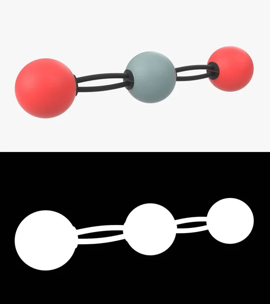 Illustratie Van Een Siliciumdioxide Molecuul Met Alpha Laag — Stockfoto