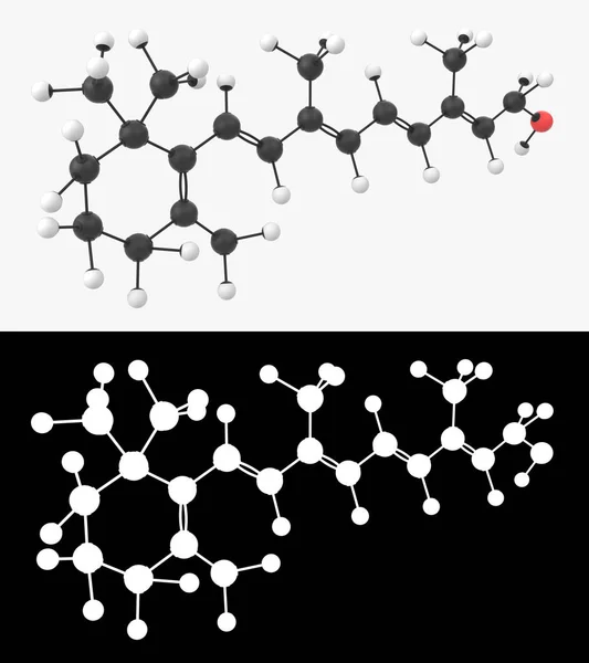 Ilustración Una Molécula Vitamina Con Capa Alfa —  Fotos de Stock