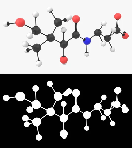 Illustration Une Molécule Vitamine Avec Couche Alpha — Photo