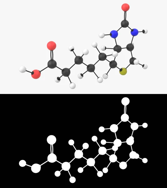 Illustration Une Molécule Vitamine Avec Couche Alpha — Photo