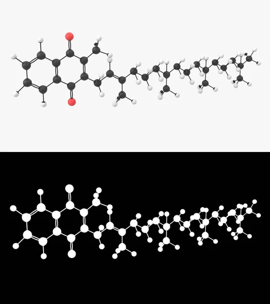 Ilustración Una Molécula Vitamina Con Capa Alfa —  Fotos de Stock