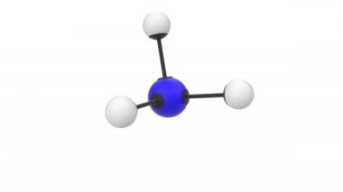 Alfa katmanlı bir amonyak molekülünün 3 boyutlu animasyonu
