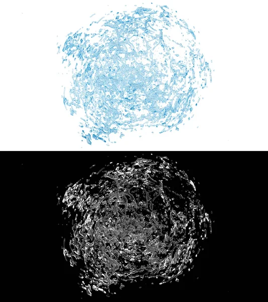Ilustracja Błękitnej Wody Warstwą Alfa — Zdjęcie stockowe