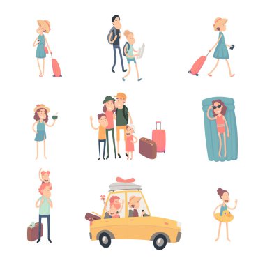 Vektör gençlerin tatilde