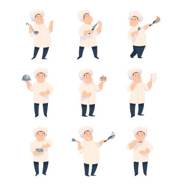 Restoran ve caffe gülümseyen Şef