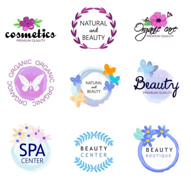 Vektör simge güzellik doğal kozmetik