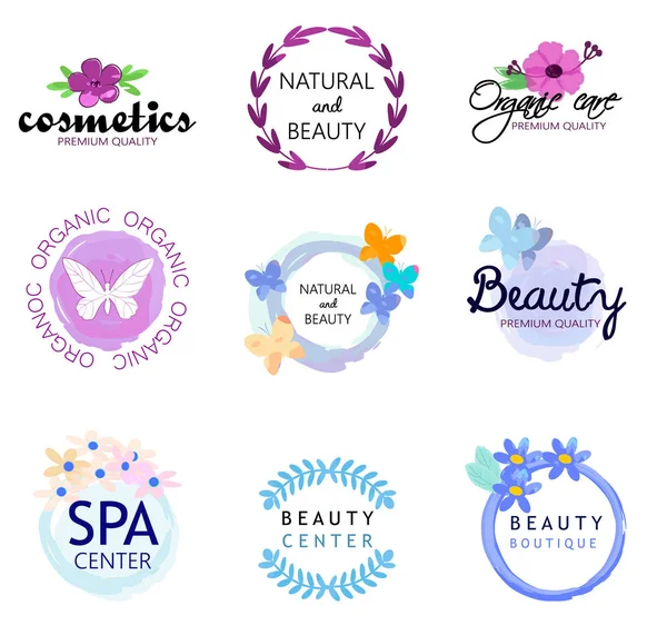 Vektör simge güzellik doğal kozmetik