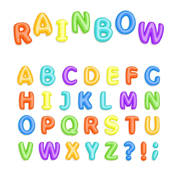 Set of multicolored bright kids letters — Stock Vector