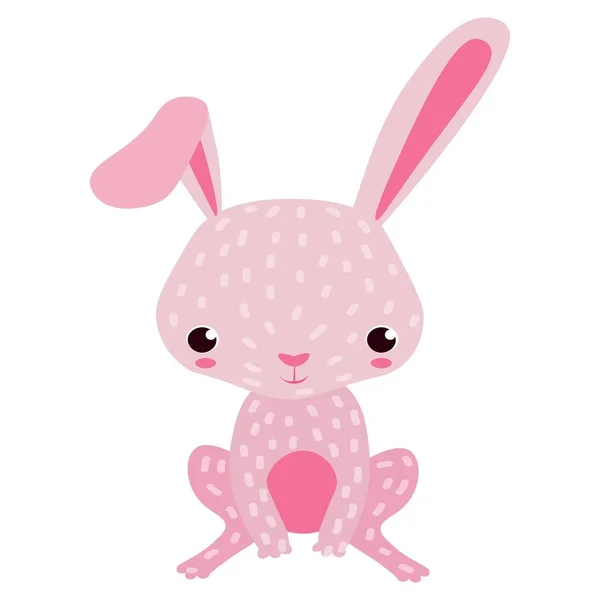 Illustration de dessin animé lapin mignon sur tableau blanc — Image vectorielle