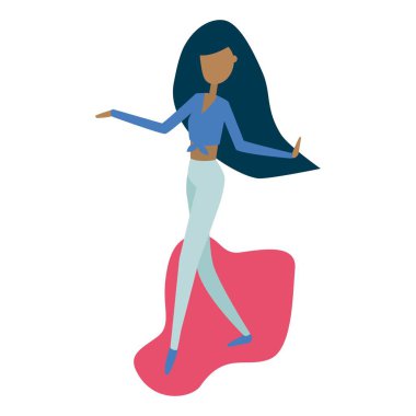 Bir partide eğleniyor ve dans Modern kız