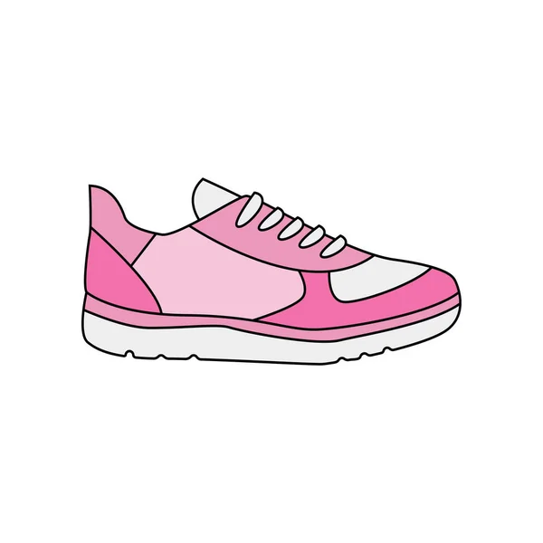 Zapatilla moderna para el uso diario. Ilustración vectorial . — Vector de stock