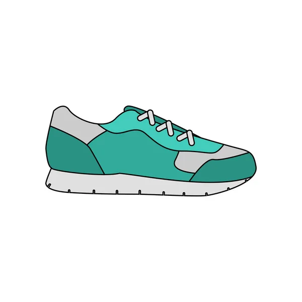 Zapatilla moderna para el uso diario. Ilustración vectorial . — Vector de stock