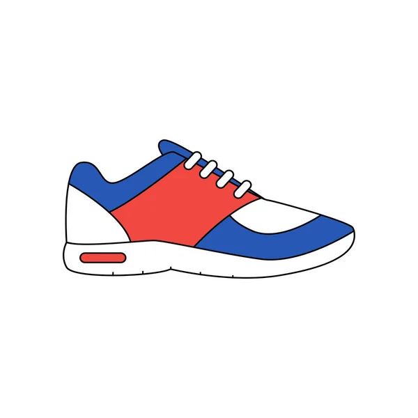 Zapatilla moderna para el uso diario. Ilustración vectorial . — Vector de stock