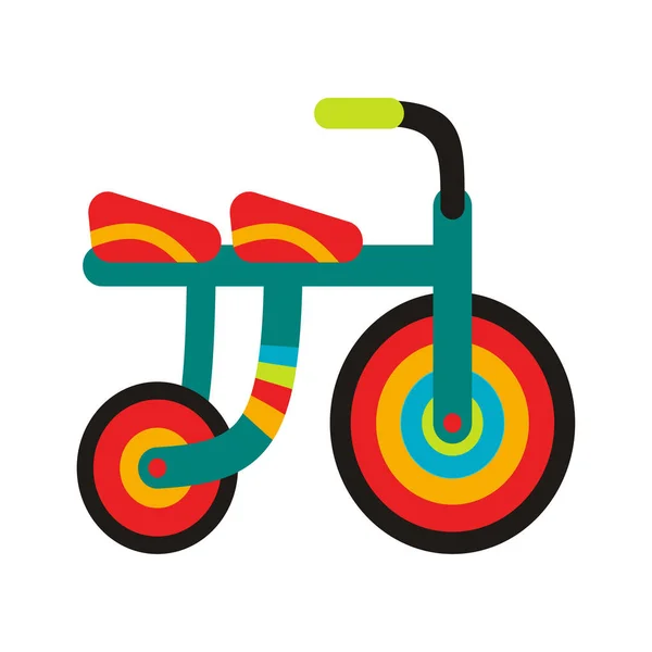 Vélos pour enfants. Transport des enfants. Tricycles — Image vectorielle