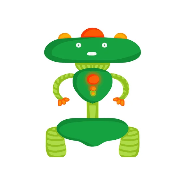 Vector colored robot in cartoon style. Isolated vector robot in a white background. — Stock Vector