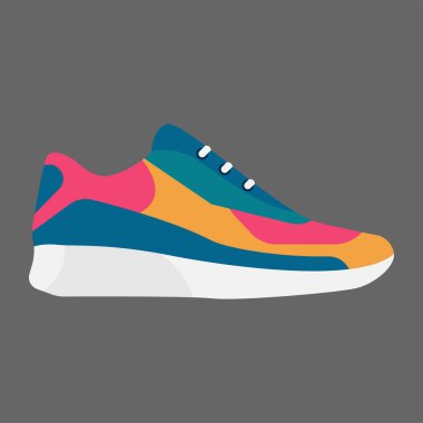 Modern spor ayakkabı günlük giyim için. Vektör çizim.