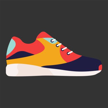 Modern spor ayakkabı günlük giyim için. Vektör çizim.