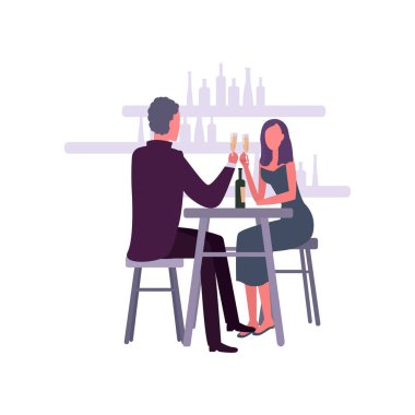 İnsanlar bar ve şarap iç bir araya geldi ve akşam keyfini çıkarın