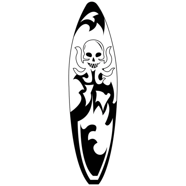 Κύριο μέσο μετακίνησης για τα servantist κύματα. Surferboard με ένα επιμέρους λογότυπο. — Φωτογραφία Αρχείου