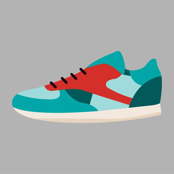 Modern sneaker för vardagsbruk. Vektorillustration. — Stock vektor