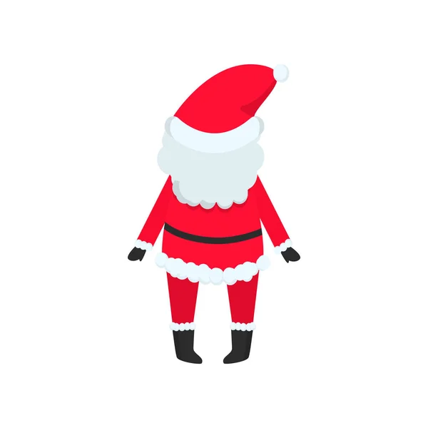 Jasny i wesoły Święty Mikołaj w czerwonym kolorze i długie i gęste brody gratuluje wszystkim na nowy rok. — Wektor stockowy
