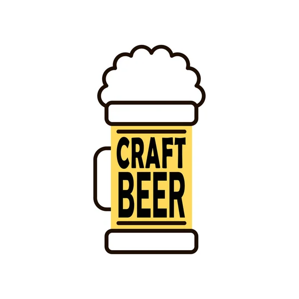 Etiketten utsökt skum öl dryck. Premium hantverksöl. Etikett för menyn. — Stock vektor