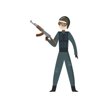 Asker üniforma, sabit hat ve savaş boya mücadele becerileri trenler.